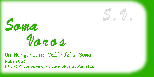 soma voros business card